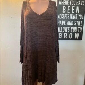 Women’s Apt 9 Long Sleeve Multicolor Purple Top | Size 1X | Preowned
